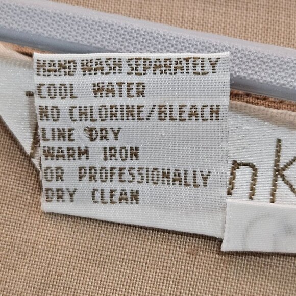 TOTOnKO Vintage Tunic Top Petite Linen Button Oversized Tan V-Neck Long Sleeve - Picture 6 of 8